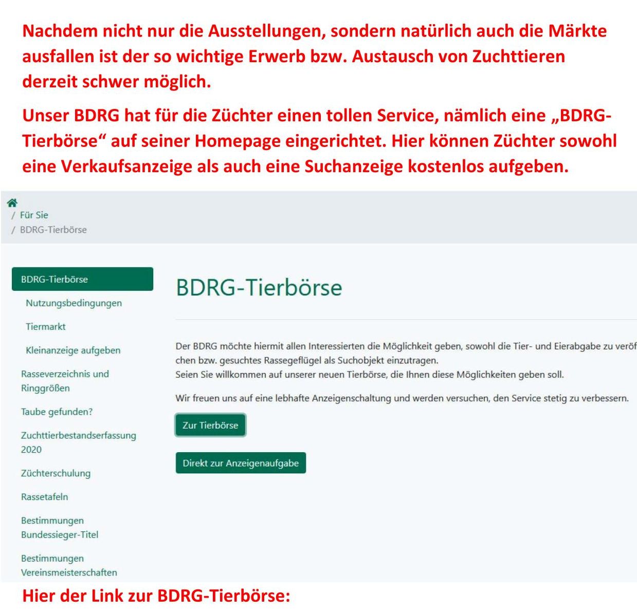 Tierbörse BDRG 01